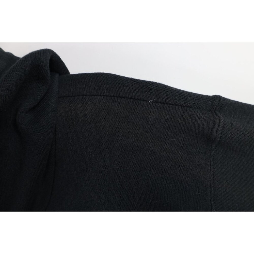 Vintage 90s Streetwear Mens Size Medium Faded Blank Hoodie Sweatshirt Black - Picture 7 of 10